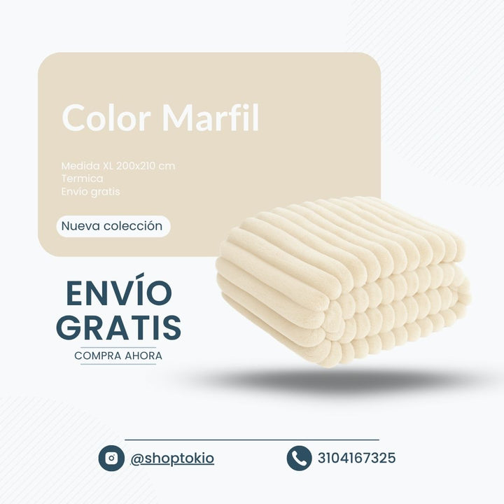 😇Cobija Piel de Ángel 3D alto relieve
