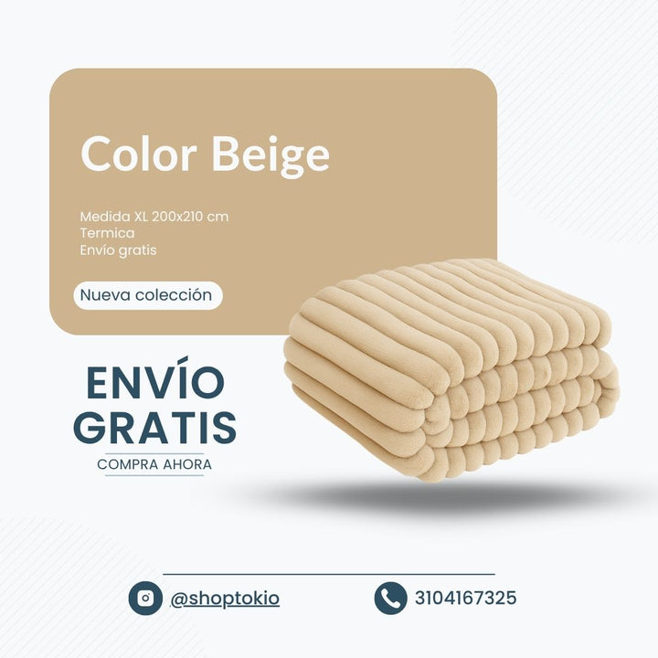 😇Cobija Piel de Ángel 3D alto relieve